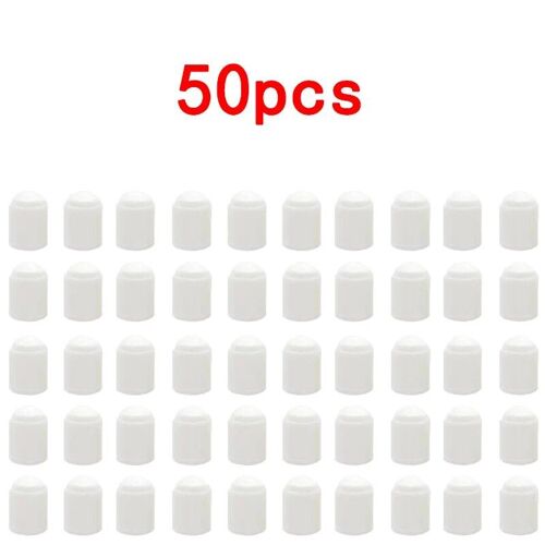 Blanc 50pcs - Universel Antipoussière Bouchons De Valve De Pneu De Voiture Capuchons Boulon-Dans La Voiture Roue Pneus Vannes De Pneu D'air De Tige Casquettes Auto Accessoires