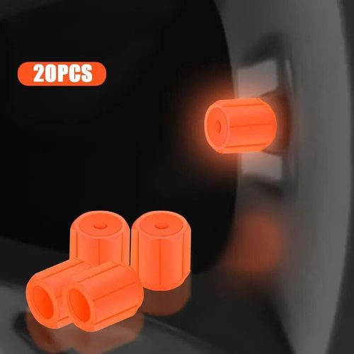 Orange 20pcs - Moniteur De Pression Des Pneus De Moto Et De Voiture, Bouchon De Valve, Indicateur, Alerte Oculaire, Outil D'inspection Automatique De La Pression Des Pneus