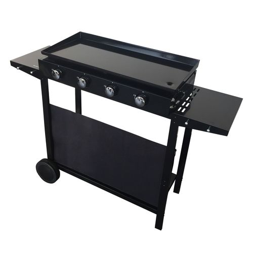 Plancha au gaz MÉRIDA 4 brûleurs + chariot