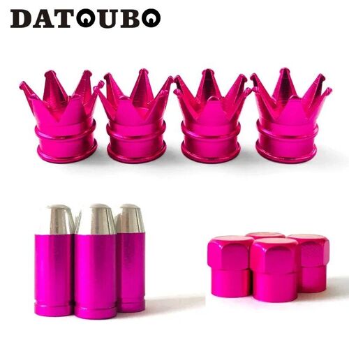 Bullet De La Couronne Et Hex - Datvissed Bo-Ensemble De Capuchons De Tige De Assujetde Voiture, Conception De Pointes De Fusée, Dés De Couronne, Document Rose Tige De Assujetd'opathie, Tige De Assujet