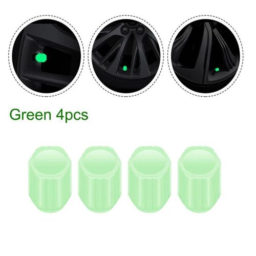 4pcs Vert - Couvercles Universels De Tige De Assujetd'opathie Shoous Structurels Ente, Capuchon De Assujetd'opathie De Voiture, Vert, Jaune, Bleu, Rouge, Poudre Structurels Ente, 16 Pièces