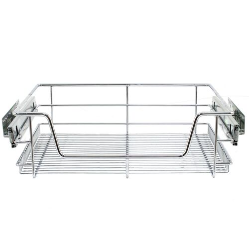 5 Paniers De Cuisine En Acier Kukoo - Rangement Pour Placard,Cabinet De 60 Cm Largeur Gain D'espace Avec Système Coulissant Avec Fermeture Amortie