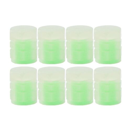 8pcs Vert - Coloré Mini Bouchons De Valve De Pneu De Voiture Pneu Moto Moyeu De Roue Stylé Décoration Automobile Moto Rougeoyante De Couvercle De Soupape