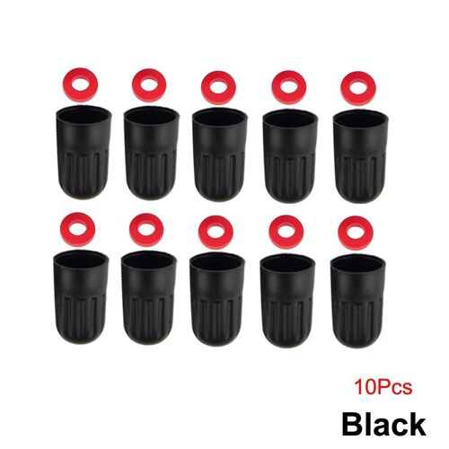 10pcs - Capuchons Longs De Tige De Assujetd'opathie En Plastique Noir, Tr20008 Tpms, Remplacement Automobile
