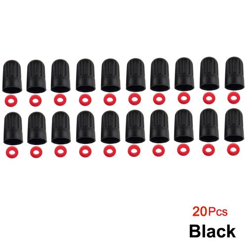 20pcs - Capuchons Longs De Tige De Assujetd'opathie En Plastique Noir, Tr20008 Tpms, Remplacement Automobile