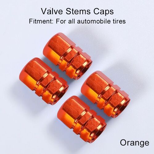 4 Pièces Orange - De Roue De Voiture En Aluminium Bouchons Bouchon De Tige De Valve De Pneu Pour Bmw Vélo Automobiles Motos Auto Accessoires Outil