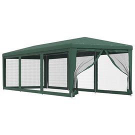 Vidaxl Tente De Fête Avec 8 Parois Latérales En Maille Vert 3x9 M Pehd