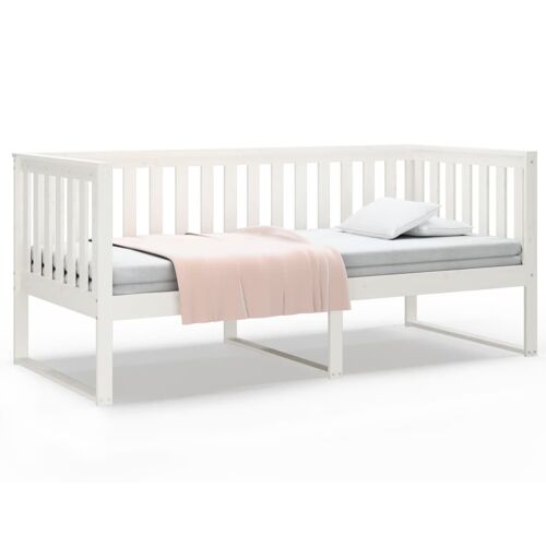 vidaXL Lit de jour Blanc 90x190 cm Bois de pin massif