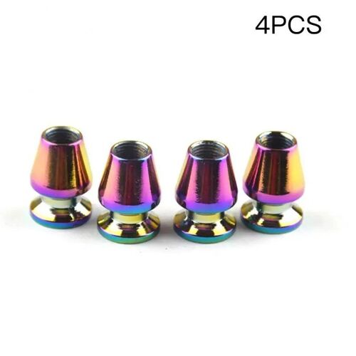 Capuchon De Valve De Roue De Voiture Multicolore, 4 Pièces/Ensemble, Bouchons De Tige De Valve De Pneu De Voiture À La Mode, Couverture Anti-Poussière, Accessoires De Style De Voiture