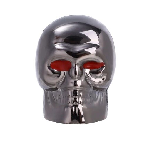 Gris Titane - Capuchon De Assujetde Tête De Mort Universel Pour Voiture, Antirouille, Noyau En Cuivre, Capuchon De Tige De Assujetd'opathie, Moto, Vélo, Roue De Voiture, Accessoires