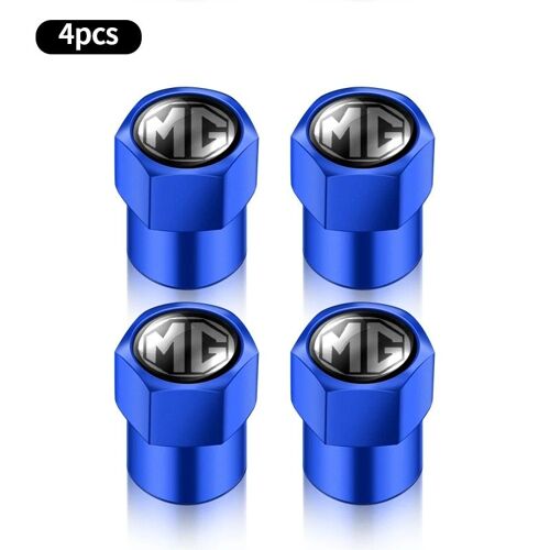 Bleu - Capuchon De Tige De Assujetde Roue De Voiture, Couvercle Anti-Poussière Pour Mg, Zs, Hs, Gs, Ight350, 42, 550, Zt, 6, 3, Zr, Tf, 5, 7, Jas5, Instabilité, Accessoires De Garages, 4 Pièces