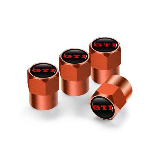 4pcs Orange - Bouchons De Valve De Roue De Voiture, Cache-Poussière, Accessoires Pour Volkswagen Vw Golf 4 6 7 Gti Tiguan Passat B5 Dieux B7 Cc Jetta Mk5 Mk6, 4 Pièces