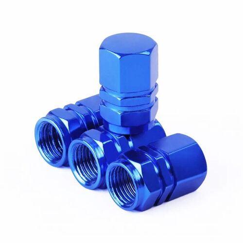 Bleu - Bouchons De Valve De Roue De Voiture, Violet, Moteur, Pièces De Vélo, Sans Chambre À Air, Capuchon De Tige Anti-Poussière, Accessoires De Voiture Pour Ford Seat Bmw