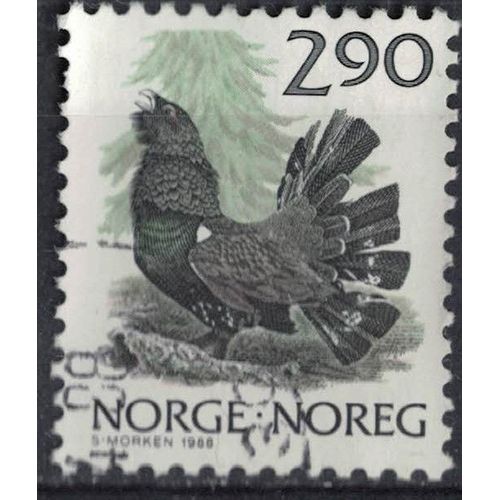 Norvège 1988 Oblitéré Used Oiseau Tetrao Urogallus Grand Tétras Su