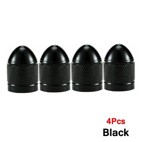 Noir-4pcs - Bouchons De Tige De Valve De Pneu, Bouchon De Valve De Pneu En Aluminium, Couvercles De Tige Universels Pour Voitures, Camions, Motos, Suv Et Vélos