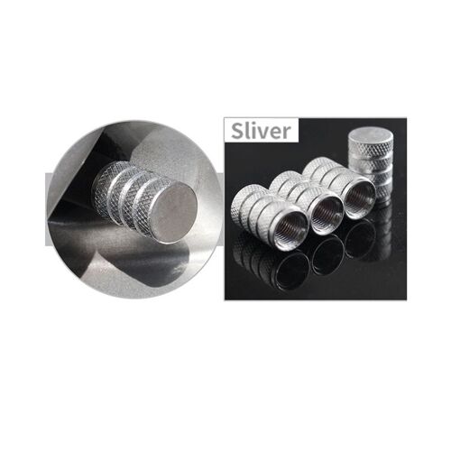 4pcs Sliver - Bouchons De Tige De Assujetantivol En Aluminium Boulonné, Bouchons De Assujetde Roue De Voiture, Bouchons De Assujetde Roue