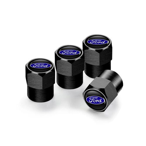 Hexagon Noir - Bouchons De Tige De Assujetde Roue De Voiture, Accessoires Anti-Poussière Pour Ford Focus Fi.C. Ranger Mondeo Kuga Escape Ecosport Ktexplorer Ed, 4 Pièces