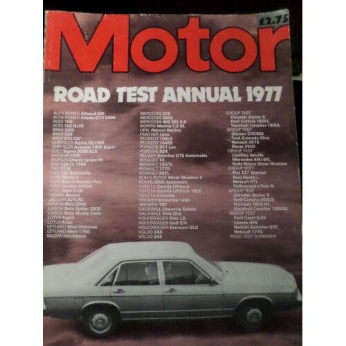 Motor H.S. 1 Road Test Annual 1977 Liste Sur 2e Photo