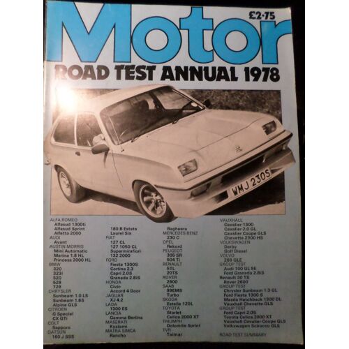 Motor H.S. 1 Road Test Annual 1978 Liste Sur 2e Photo