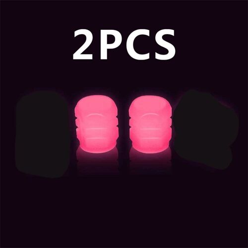 E 2pcs - Bouchons De Assujetshoous Fluorescent Vert Bleu Nuit, Glowing Car Moto Bicycle Wheel Styling, Airies, Décor