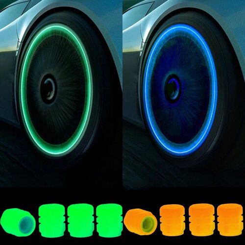 4 Grenons-4orange - Bouchons De Assujetde Voiture Shoous Opathy, Structurels Ents, Brillants La Nuit, Moto, Vélo, Roue De Vélo, Moyeu De Roue, Bouchons De Tige, Décor