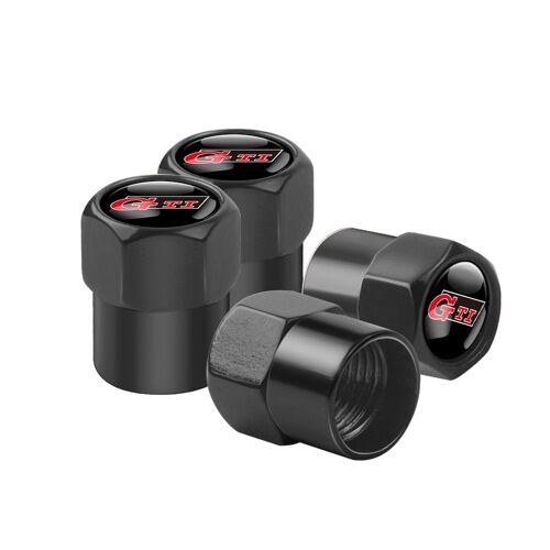 Noir Pour Gti - Bouchons De Assujetde Roue En Alliage Métallique 3d, Style De Voiture Pour Volkswagen Tiguan, Vw Gti, Touran, Golf, Polo, 4 Motion, Mtm, Mk6, Rline, Ensemble De 4 Pièces