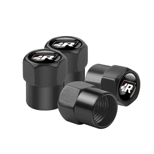 Noir Pour New R - Bouchons De Assujetde Roue En Alliage Métallique 3d, Style De Voiture Pour Volkswagen Tiguan, Vw Gti, Touran, Golf, Polo, 4 Motion, Mtm, Mk6, Rline, Ensemble De 4 Pièces