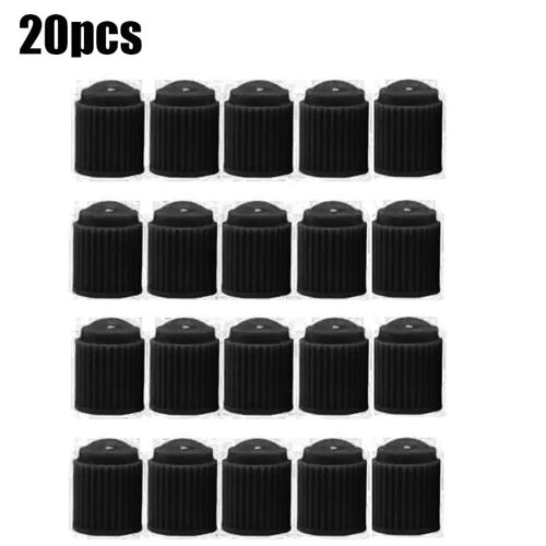 Black 20pcs - Bouchons De Assujetde Voiture Avec Anneau En Caoutchouc O, Capuchons Anti-Poussière, Plastique, Noir, Gris, Rouge, Tige, Voitures, Hurcycles, Vélo, 20 Pièces