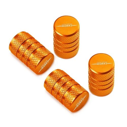 Orange - Bouchons De Assujetde Roue De Voiture, Couvercles De Tige, Antipoussière, Étanches Pour Mini Cooper S, R56, R50, R53, F56, F55, R60