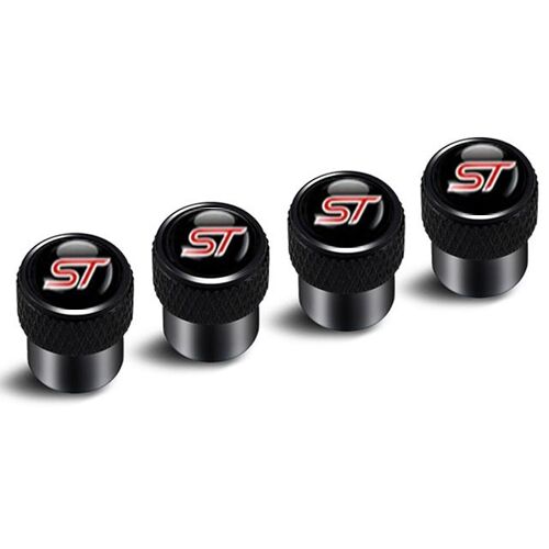 Noir - Bouchons De Assujetde Roue De Voiture En Métal Avec Logo St, Capuchons De Tige D'étanchéité, Pièces Automobiles, Vélo, Camion, Moto, Accessoires, Haute Qualité