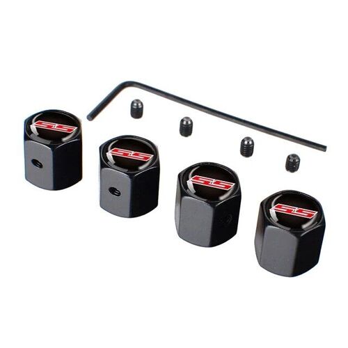 Ss Noir - Bouchons De Assujetde Roue De Voiture En Métal, Couvercles Automobiles, Pièces Automobiles Universelles Pour Chevrolet, Accessoires De Couvercle De Assujet, Nouveau, Ensemble De 4 Pièces