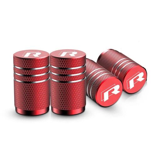 Rouge - Bouchons De Assujetde Roue De Voiture Étanches, Couvercles De Tige, Antipoussière, Volkswagen Vw, Touran, Polo, Tiguan, Passat, Jetta, Gti, R Line Golf