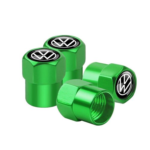 Vert Pour Vw - Bouchons De Assujetde Roue En Alliage Métallique 3d, Style De Voiture Pour Volkswagen Tiguan, Vw Gti, Touran, Golf, Polo, 4 Motion, Mtm, Mk6, Rline, Ensemble De 4 Pièces