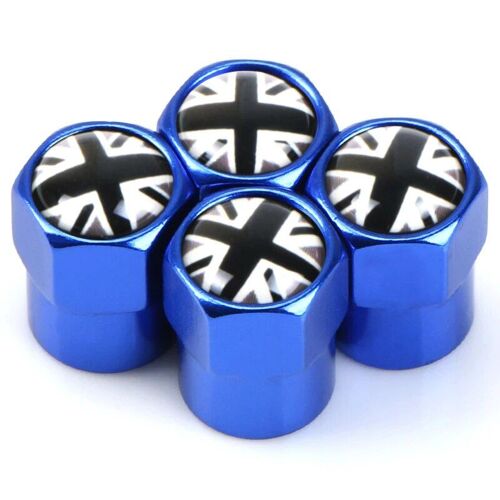 Petit Style Bleu2 - Bouchons De Assujetd'air En Aluminium Pour Ford Guitcar, Royaume-Uni, Angleterre, Sensation Nationale, 4 Pièces