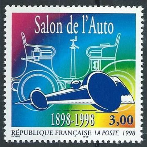 Centenaire Du Salon De L'auto. Dessins D'un Bolide Et D'une Dion-Bouton. N° 3186 1998