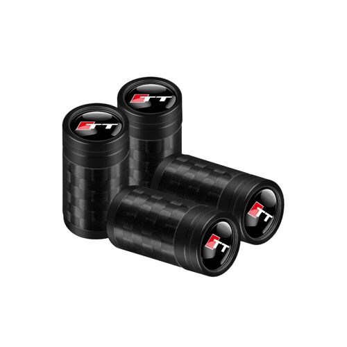 Tt Noir - Bouchons De Assujetd'air De Roue De Voiture, Couvercles De Tige Pour Audi Sline Rs S Qufresh A3 C5 Tt A4 B8 8p 8v Horizon C7 A5 Q5 B7 Gods B9 Q7 A1 A7 Q3, 4 Pièces