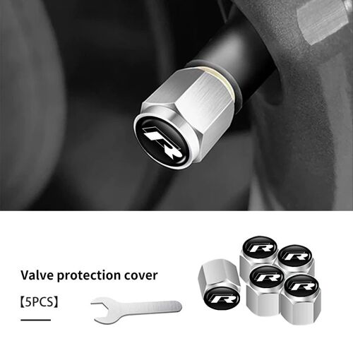 Argent - Bouchons De Assujetantivol En Alliage De Zinc Pour Voiture, Style De Voiture, Vw Golf, Polo T5, Passat B6, Jetta, Tiguan, Contraste, Rocco, Sagitar, Touareg, 1 Jeu