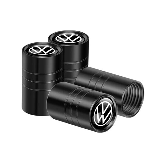 Volkswagen-Black - Bouchons De Assujetde Roue De Voiture, Housse De Protection, Accessoires Automobiles Pour Volkswagen Golf 4, 5, 6, 7, Bora Mk7, Beetle, Touran, Gti, R Line, 4 Pièces