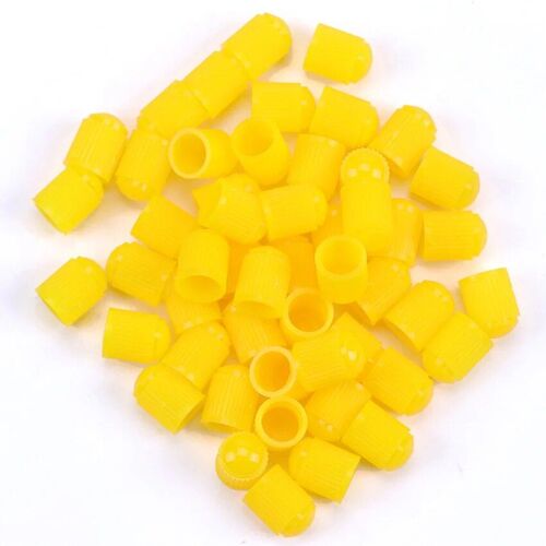Jaune - Bouchons D'air De Tige De Assujetde Voiture, Bouchons Anti-Poussière, Bouchons De Tige De Assujetd'opathie, Boulonnés, Voiture, Camion, Vélo, Roue, Pneus, 20 Pièces
