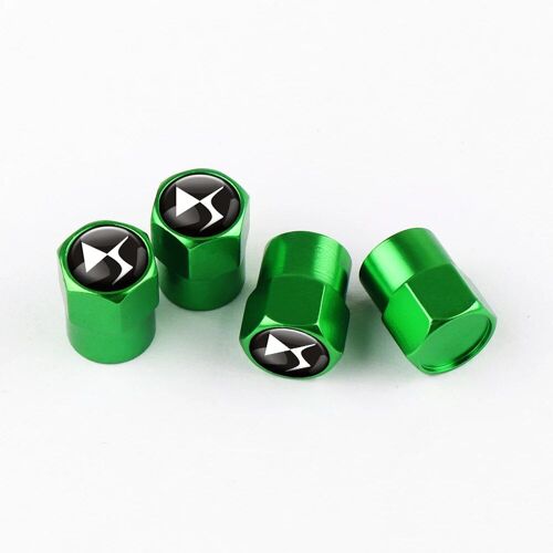 Pour Ds Green - Bouchons D'air De Assujetde Roue D'insigne De Logo De Voiture En Métal, Couvercle De Tige Pour Cristaux, Ds C2 C3 C4 C4l C5 C6 C8 Ds3, Accessoires De Style Automatique, 4 Pièces