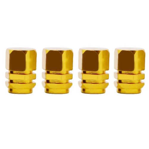 Jaune 4pcs - Bouchon De Valve De Pneu De Voiture En Alliage D'aluminium, 4 Pièces, Bouchons Anti-Poussière D'air, Couvre-Tige De Jante, Accessoires Automobiles Décoratifs