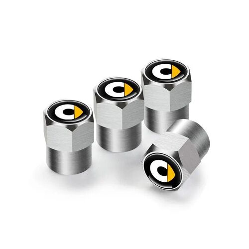 Argent 4pcs - Bouchons De Assujetanti-Poussière En Aluminium Pour Voiture, Bouchons Pour Smart Fortwo 451 450 453 Forfour Eq Cabrio Crossblade Roadster Coupé, 4 Pièces