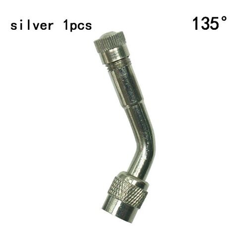 Argent 135 - Adaptateur De Valve Coudée D'angle Résistant Pour Moto, Extension De Tube Pour Camion, Voiture, Moto, Vélo,1 Pièce