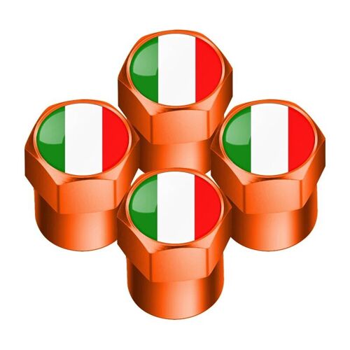 Orange - Autocollant De Logo De Roue De Voiture, Embouts De Assujet, Tige, Style Automatique, Accessoires D'adieu Taxable, Romeo Ferrari, Italie, Sensation, Opathie, 4 Pièces Par Paquet