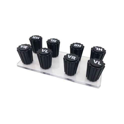 Noir - Atsafepro Bouchons Anti-Poussière De Tige De Valve De Pneu, 8 Pièces, Couvercle De Valve D'air Avec Impression Vr Vl Hr Hl 8v1 Us Schrader Abs