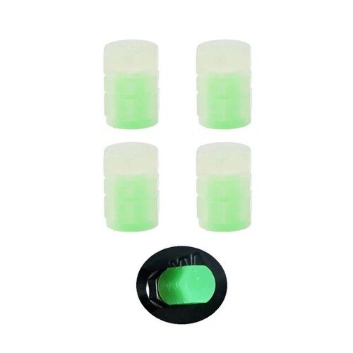 4pcs Vert A - Autocollant Bande Réfléchissante Pour Pneu De Voiture, Capuchon De Valve Lumineux, Moto, Vélo, Accessoires De Décoration