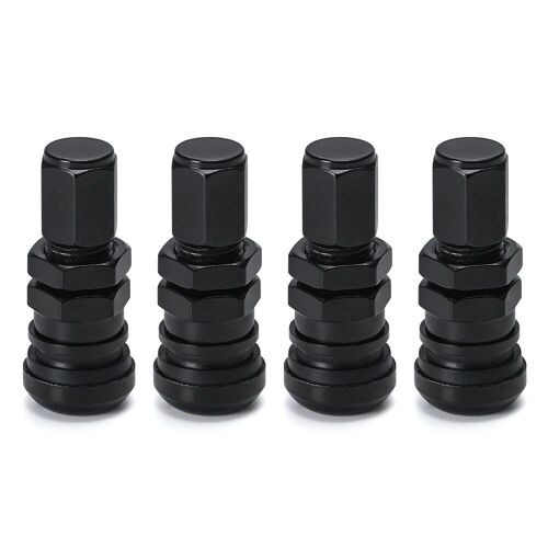 Noir Sans Logo - 4 Pièces/Ensemble Universel Moto Voiture Roue Tubeless Pneu Valve Air Bouchons Pour Pneu Valve Tige Aluminium Métal Air Valve Tige Vr-Wr11
