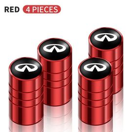 4pcs Voiture Roue D'air De Tige De Valve Capuchons Pour Infiniti Esq Ex25 Ex35 Ex37 Fx35 Fx37 Jx35 G25 G35 G37 M25 M37 Q30 Q50 Q60 Qx30 Ipl