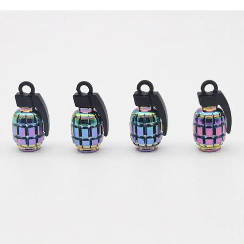 Multicolore - 4pcs/Lot New Aluminum Car Tyre Air Valve Caps, Bicycle Tire Valve Cap Car Wheel Styling Tower Shape Universal
