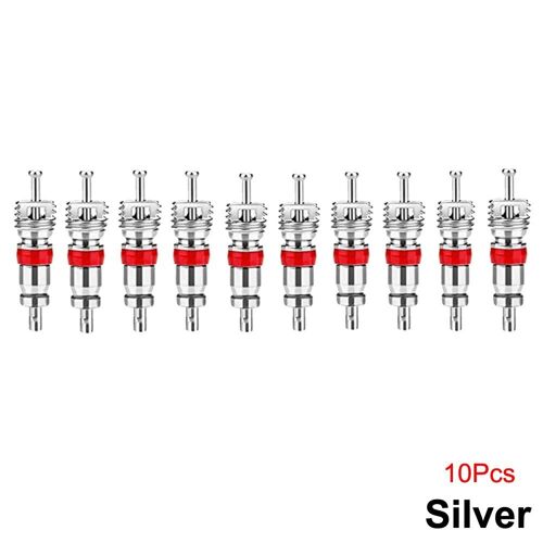 10 Pcs - Noyau De Soupape - En Plastique De Valve De Pneu Bouchon Anti-Poussière Intégré Noyau De Valve Remover Outil De Tige De Valve De Pneu Couvre Pour Voitures Et Motos